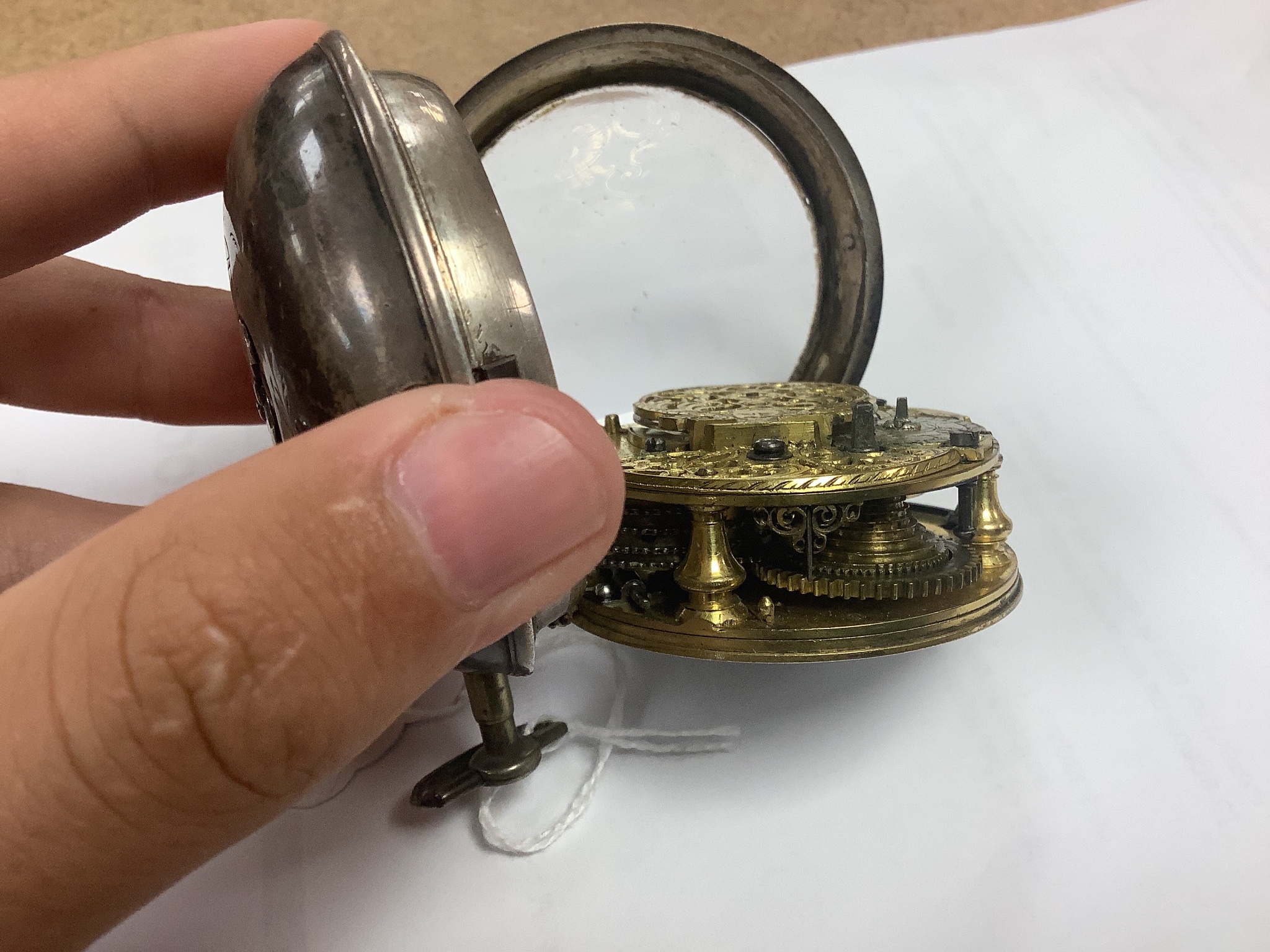 A George III silver cased ‘Regulator’ pocket watch